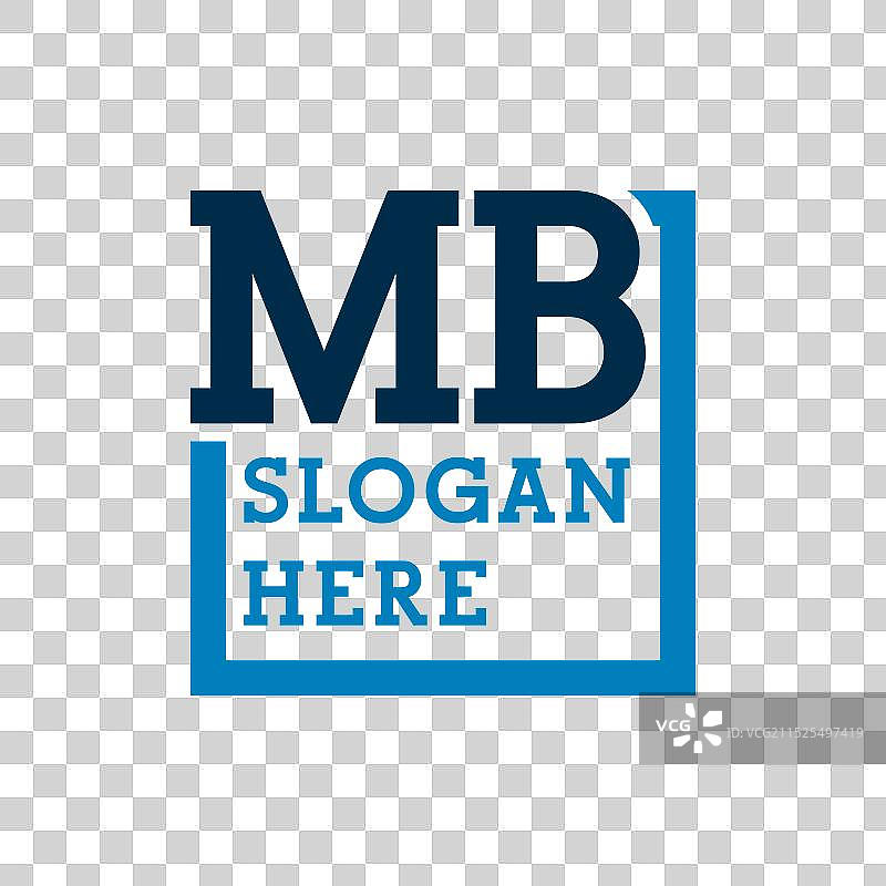 简约首字母MB标志设计图片素材