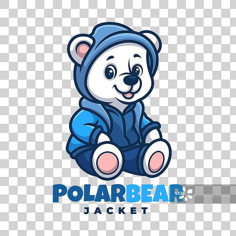 卡通北极熊夹克图片素材