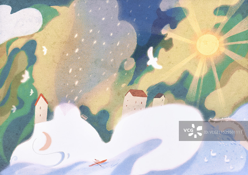 阳光森林图片素材