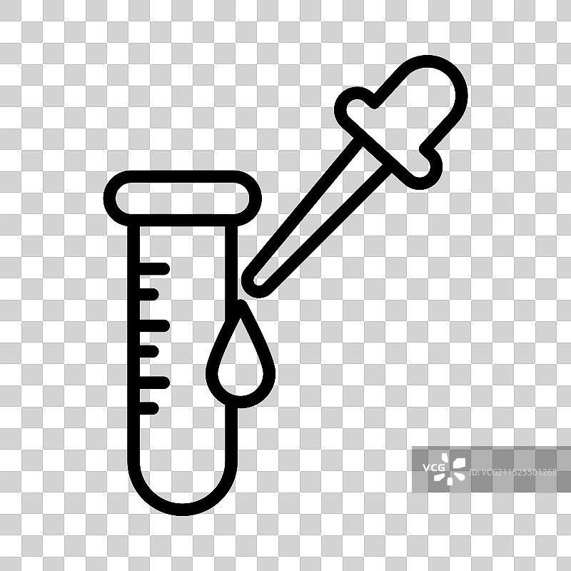 医学检测图标黑色线条标志图片素材