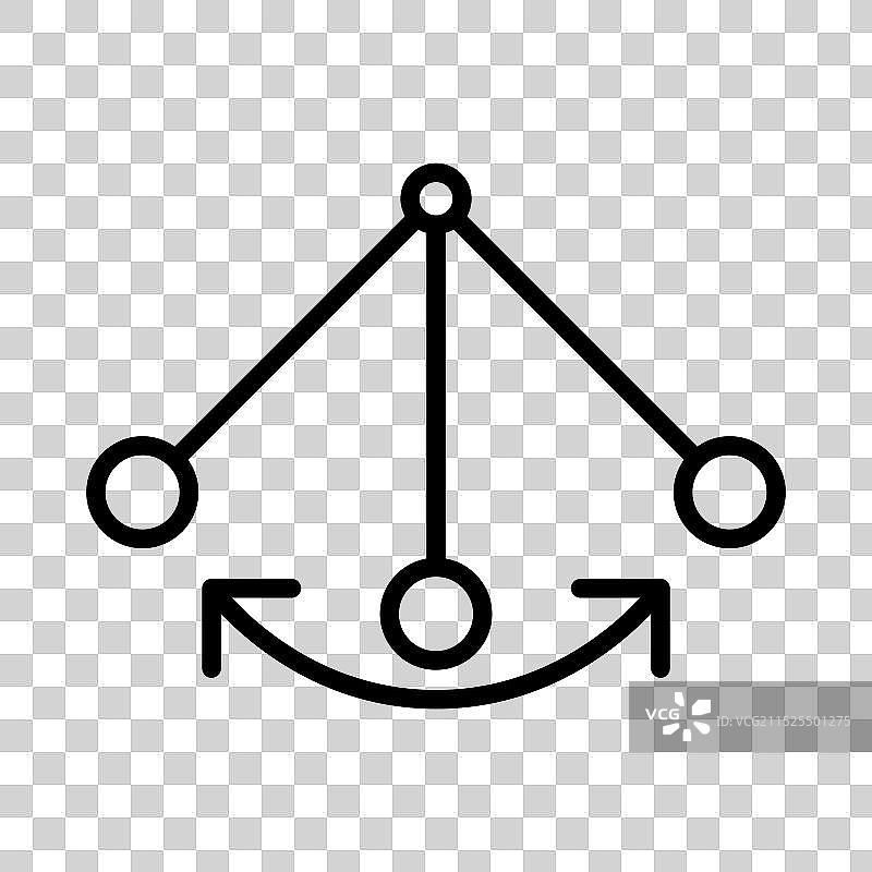 黑色振荡图标线性标志图片素材