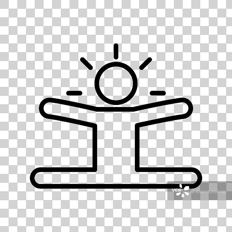 分腿运动线性标志图片素材