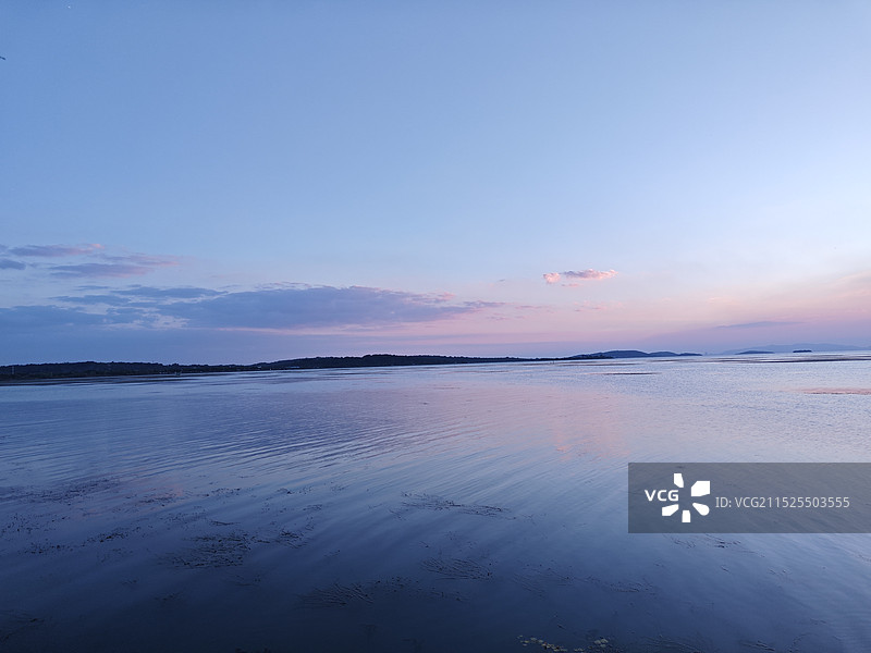 太湖日落图片素材