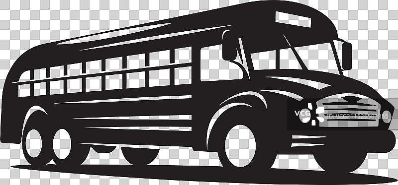 穿梭于城市景观的巴士图片素材