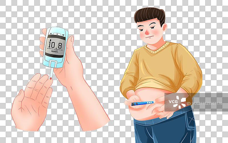 医疗健康糖尿病测血糖打胰岛素的人图片素材