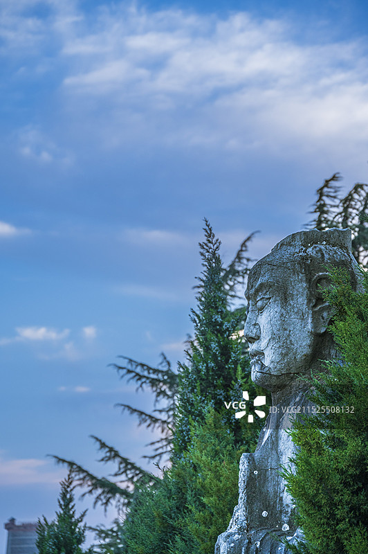 陕西乾陵司马道石像生特写图片素材