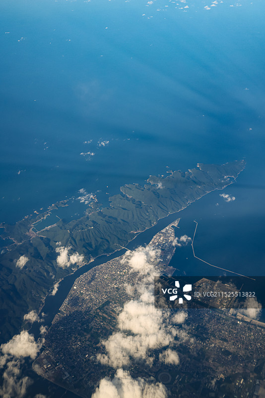 航拍日本米子市图片素材