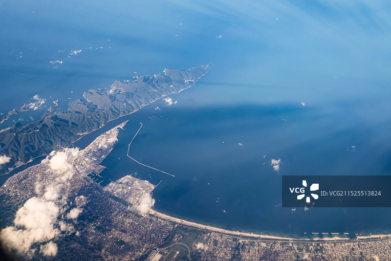 航拍日本米子市图片素材