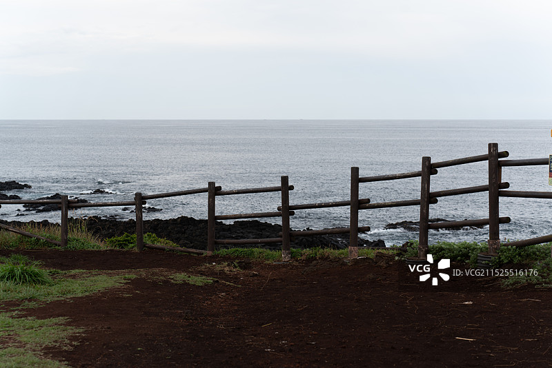 海滩对天的高角度视图图片素材