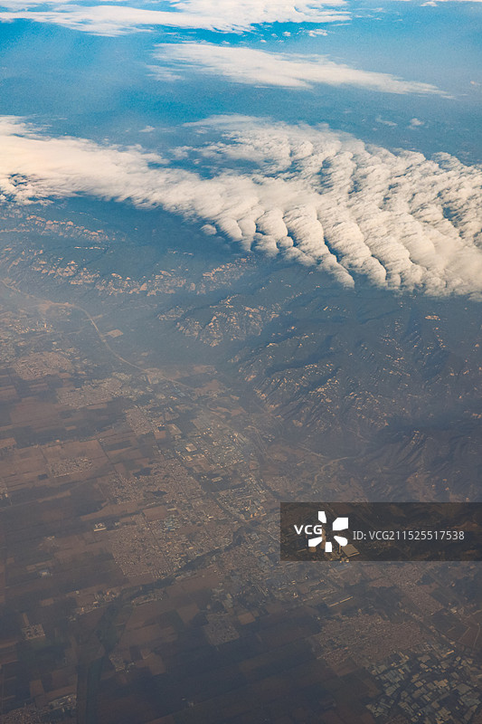 航拍河南沁阳市图片素材