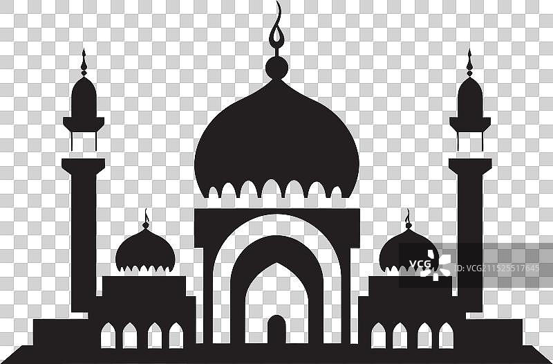 黑色清真寺艺术作品黑暗优雅图片素材