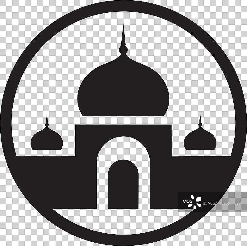 迷人的单色调清真寺设计图片素材