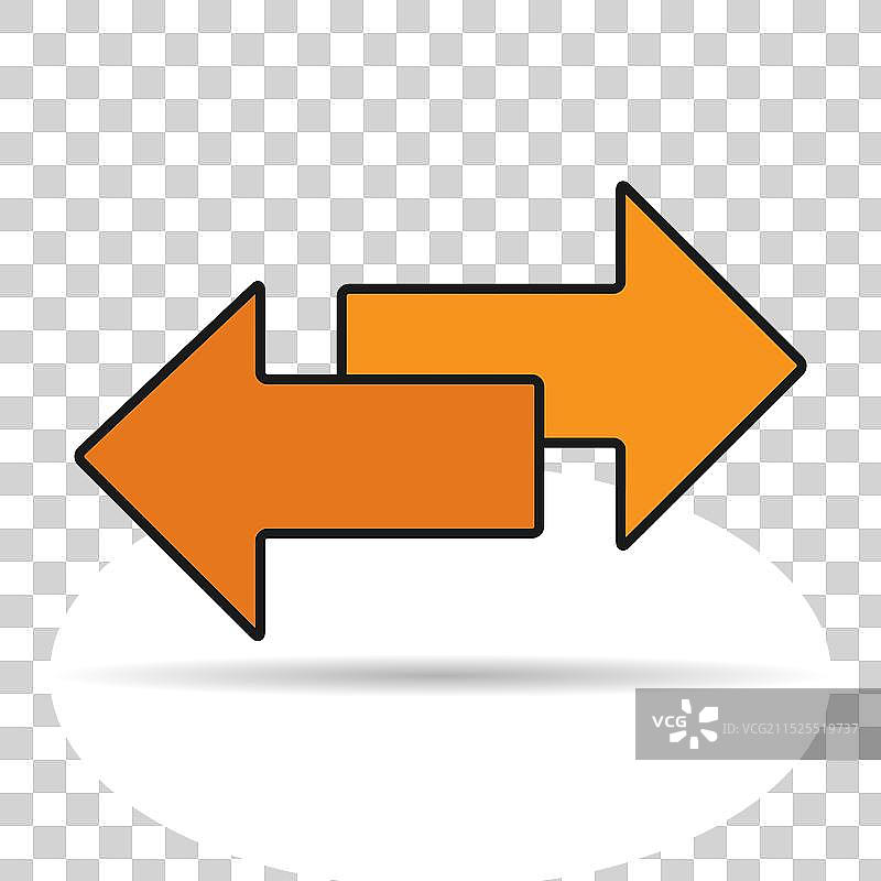 交换箭头阴影图标图片素材