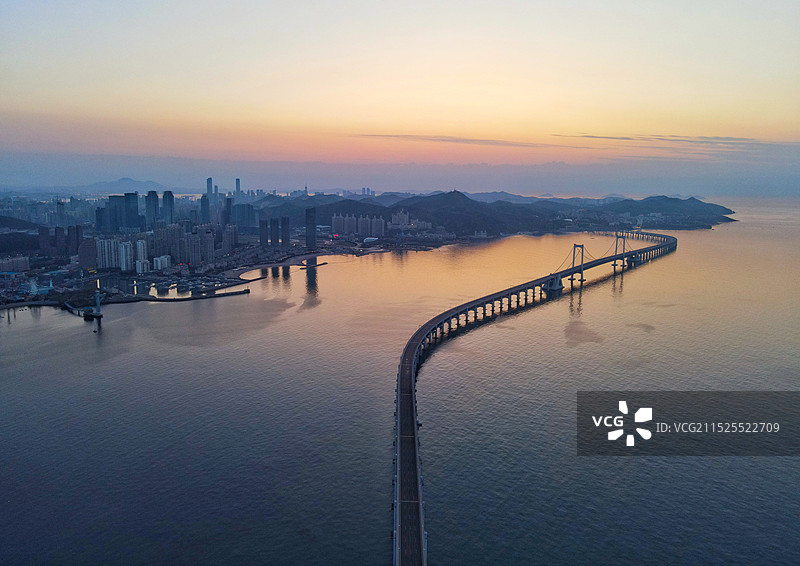 大连星海湾大桥航拍图片素材