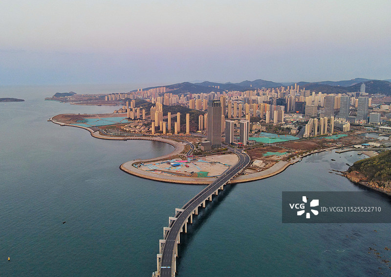 大连星海湾大桥航拍图片素材