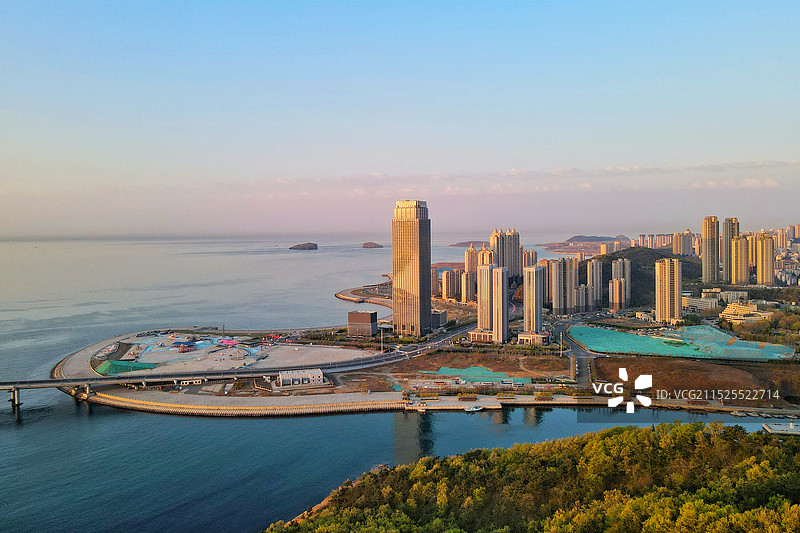 大连星海湾大桥航拍图片素材