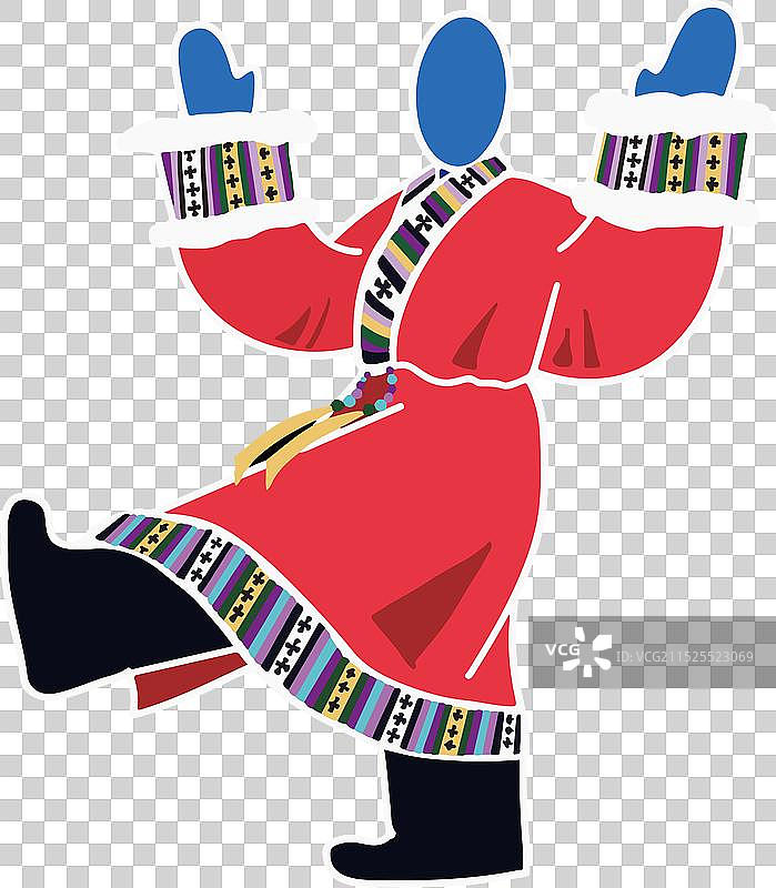 藏族服饰（红）图片素材