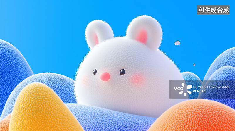 【AI数字艺术】3D羊毛毡风格卡通系列龙猫图片素材