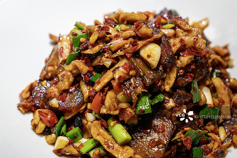 萝卜干炒腊肉图片素材