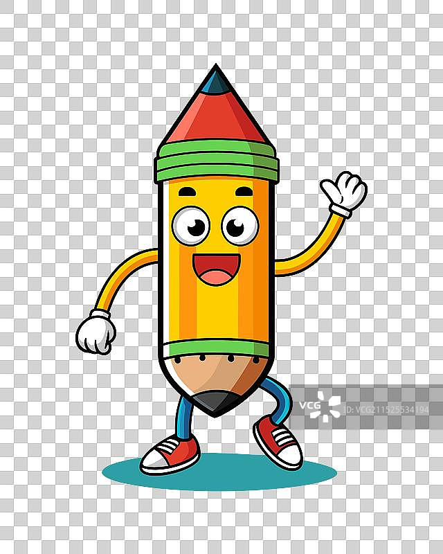 有趣的铅笔吉祥物图片素材
