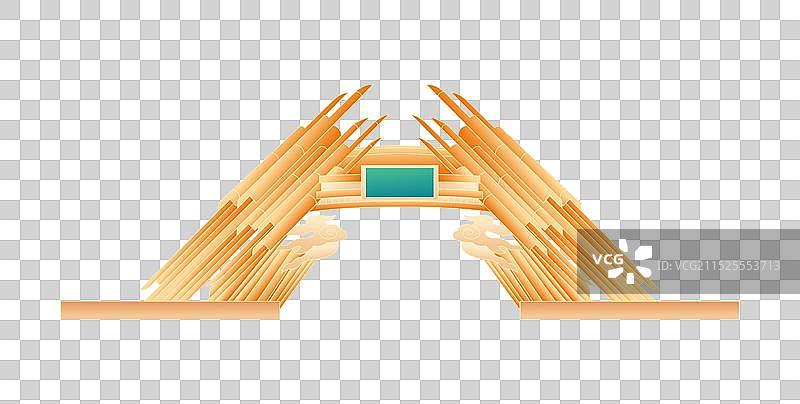 国风贵州贵阳城市建筑彩色插画图片素材