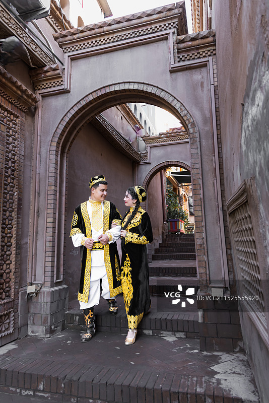 维吾尔族新娘图片素材