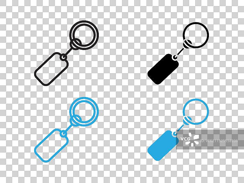 黑白钥匙链图标图片素材