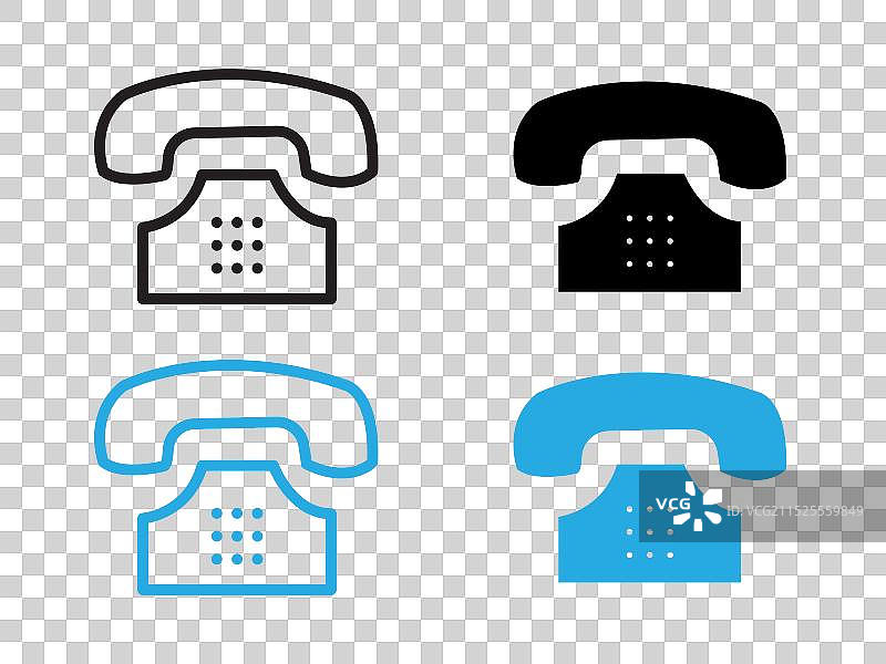 电话图标黑白轮廓标志图片素材