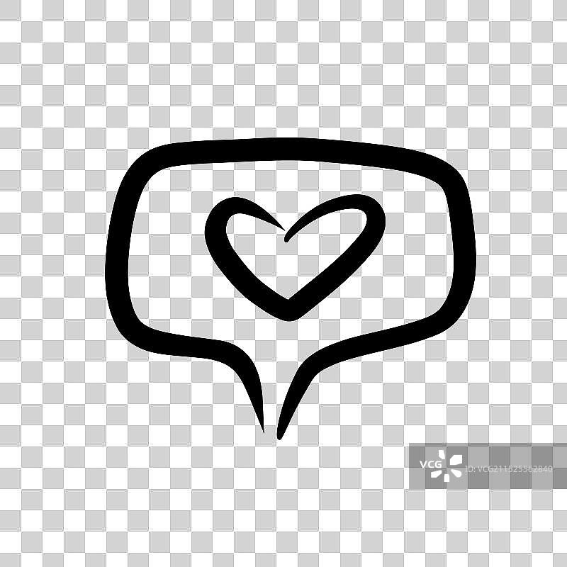 点赞图标涂鸦通知图标图片素材