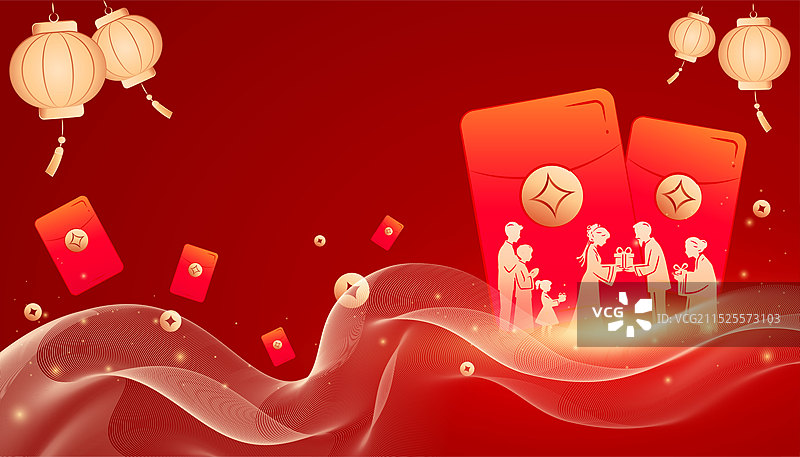 蛇年一家人回家过年图片素材