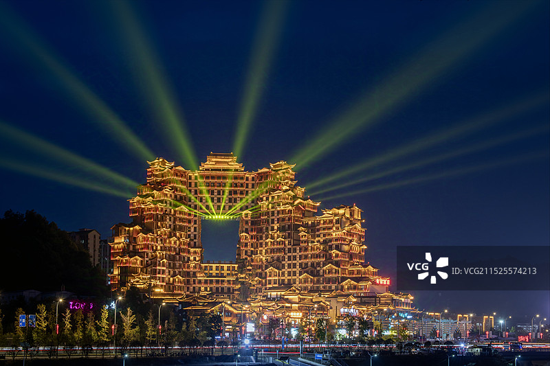 七十二奇楼夜景图片素材