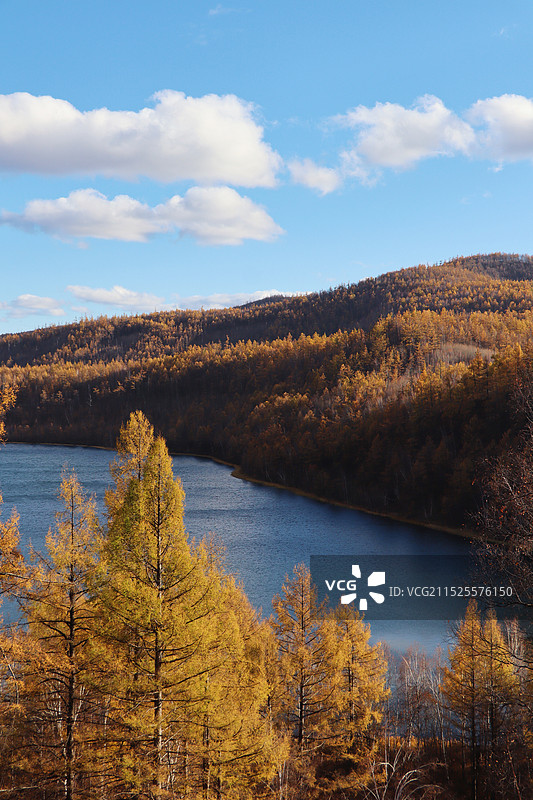 阿尔山驼峰岭天池秋景图片素材