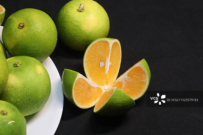 橙子 一箱橙子 绿橙 一盘绿橙 橙子果盘图片素材