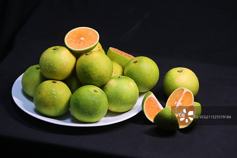 橙子 一箱橙子 绿橙 一盘绿橙 橙子果盘图片素材