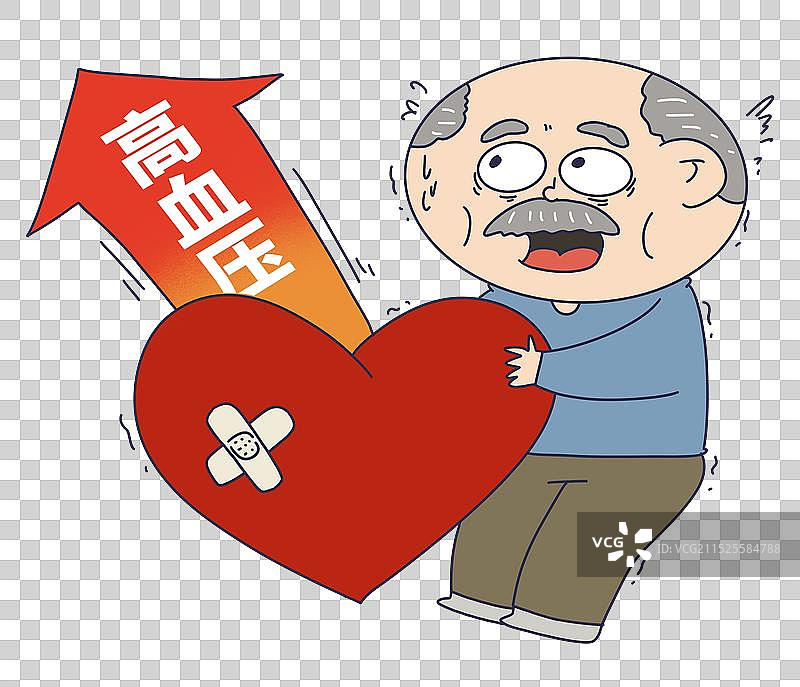 高血压的老年人图片素材