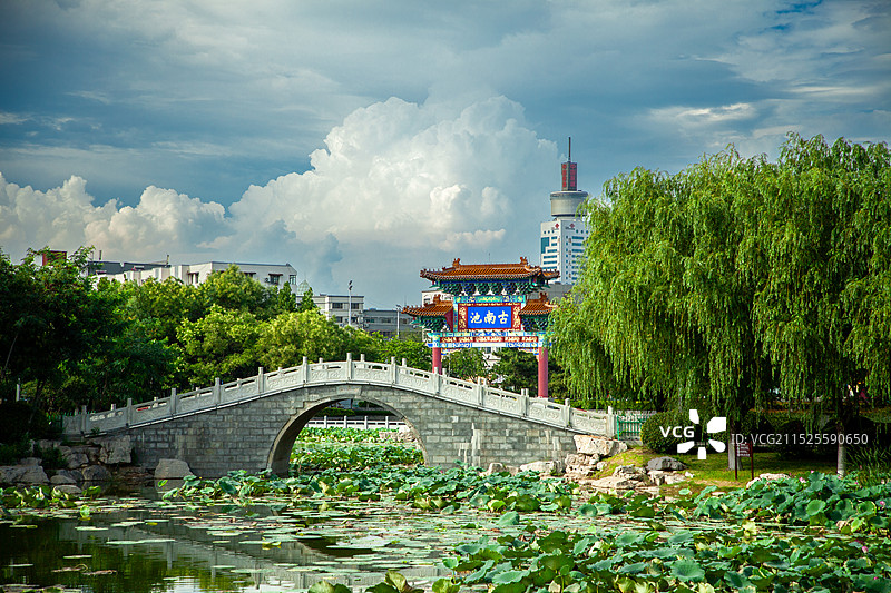济宁南池景区图片素材