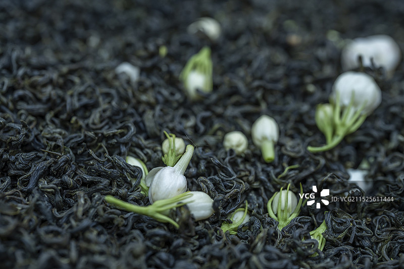 茉莉花茶特写图片素材