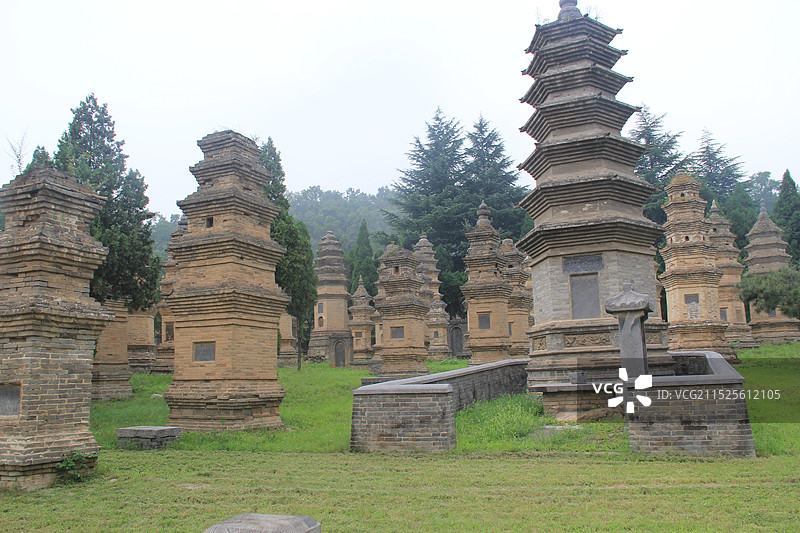 河南登封少林寺塔林图片素材