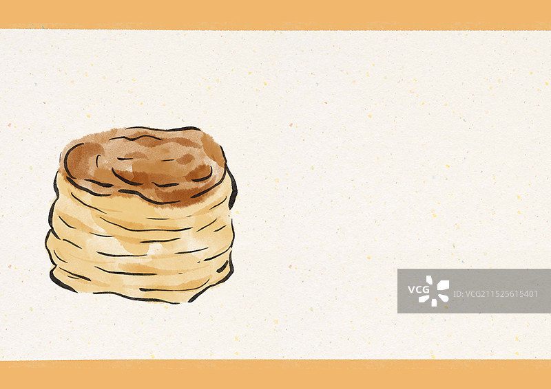 国潮风很多面包插画-司康图片素材