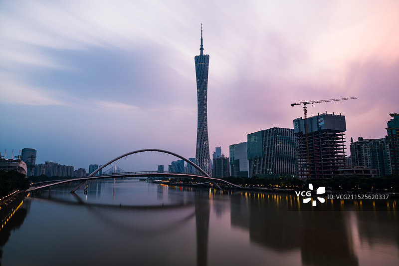 广州塔日出图片素材