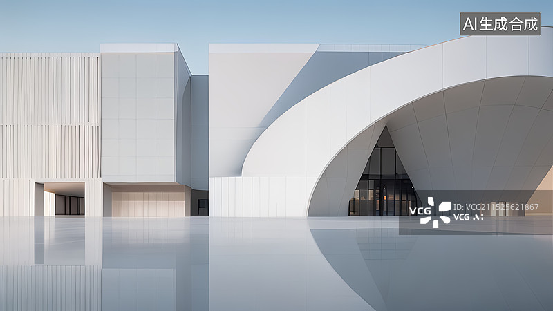 【AI数字艺术】现代简约时尚风格城市建筑图片素材