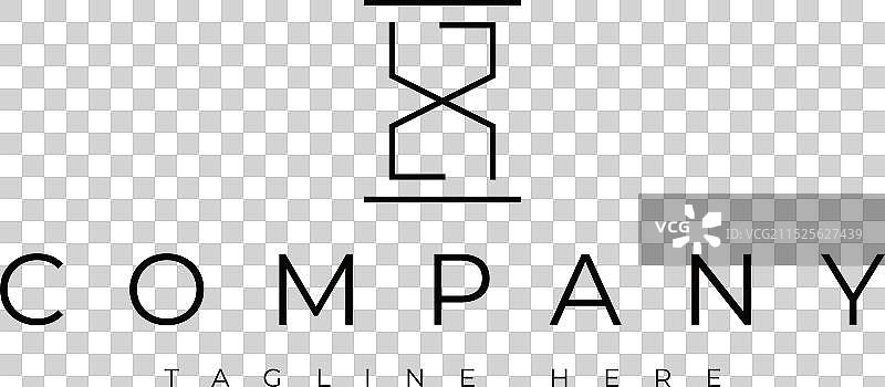 简约沙漏线条logo设计图片素材