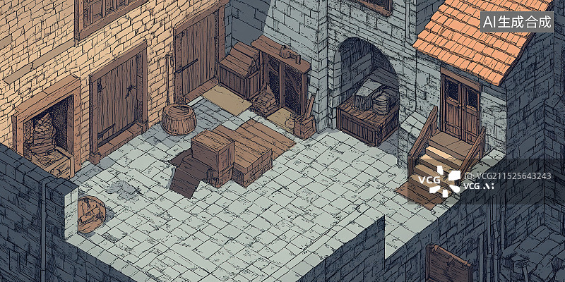 【AI数字艺术】居酒屋2.5d风场景图片素材