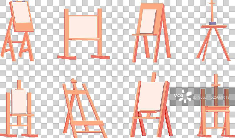 画家用空白画布画架图片素材