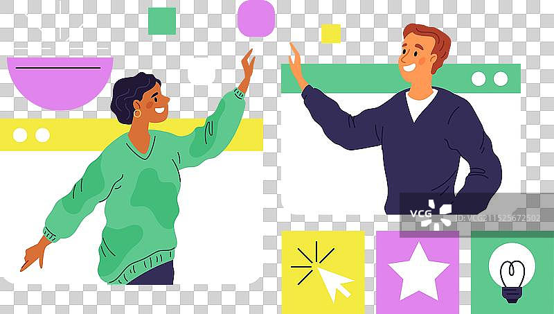 人们在视频聊天中表达喜悦图片素材