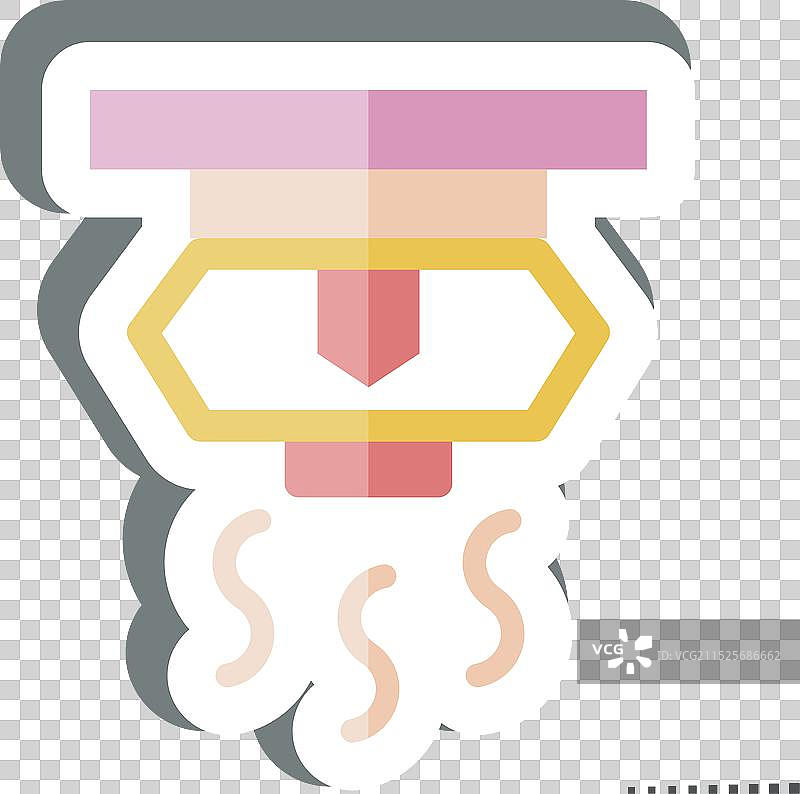 消防员洒水器贴纸图片素材