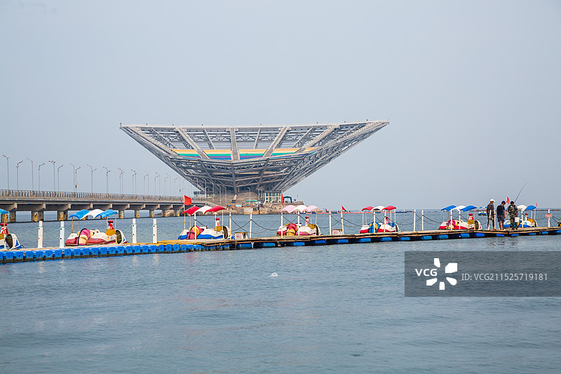 中国辽宁省营口市鲅鱼圈山海广场观景台图片素材