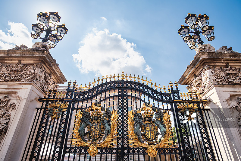 英国伦敦白金汉宫精美的大门图片素材