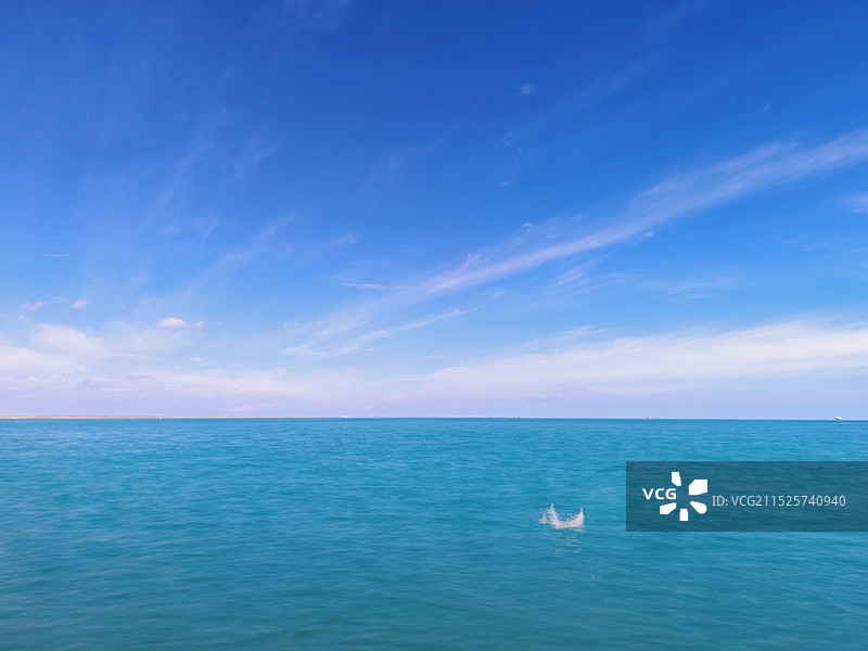 青海湖二郎剑自然风光视图图片素材