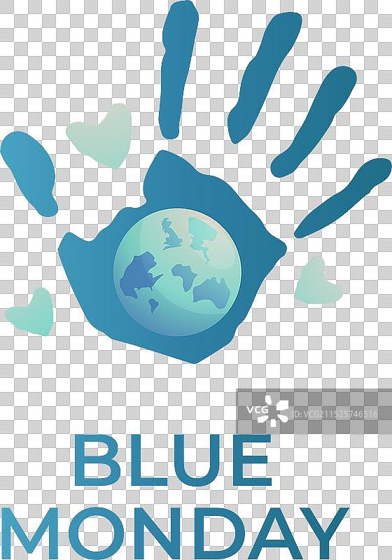 纪念蓝色星期一或促销的宣传单图片素材
